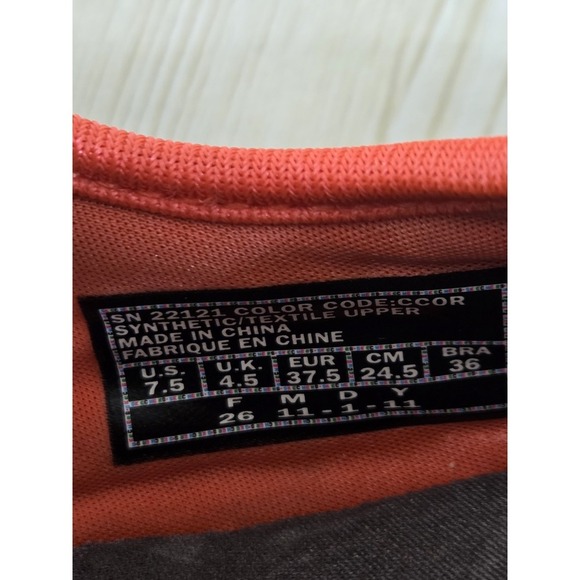 SKECHERS Flex Asana Slip On Mary Jane Flat Loafer Gray Coral, 7.5 - Picture 8 of 8